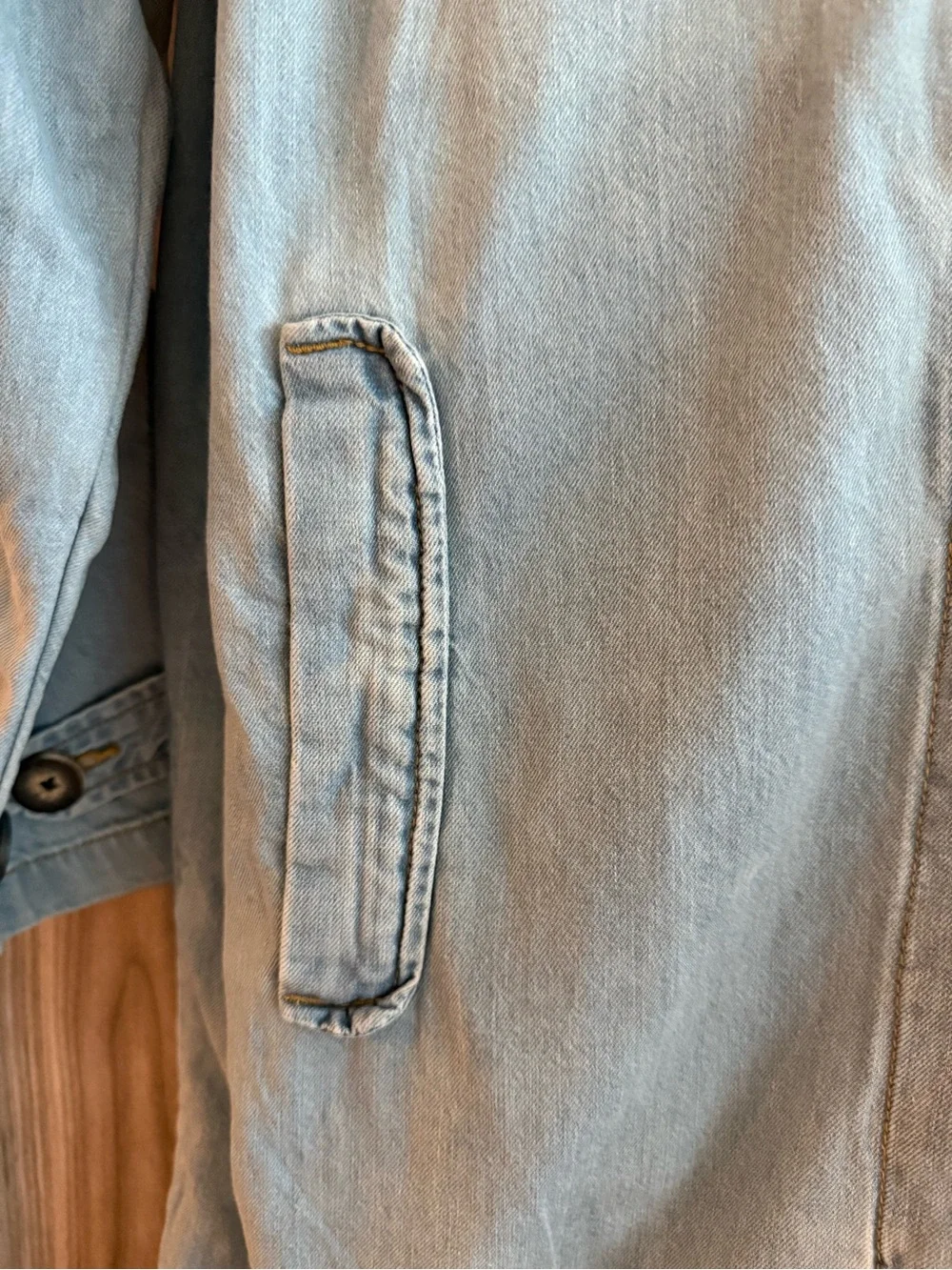 Vans Skate Mac light denim long jacket ladies S New tags - Picture 5 of 7